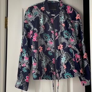 Floral navy jacket